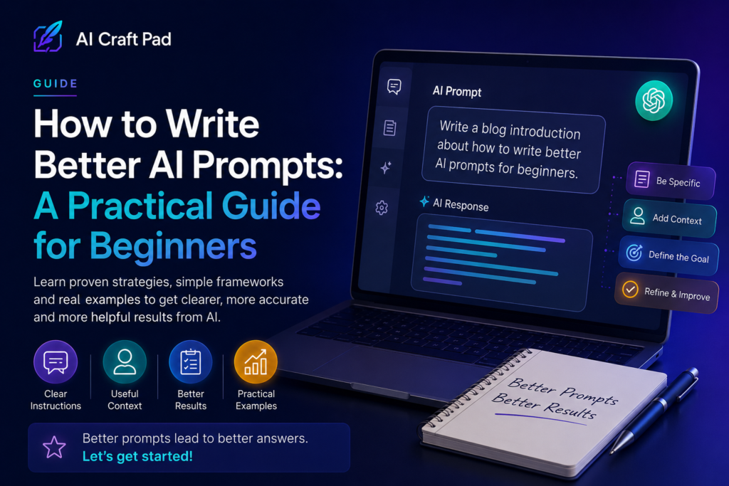 How to Write Better AI Prompts practical guide for beginners