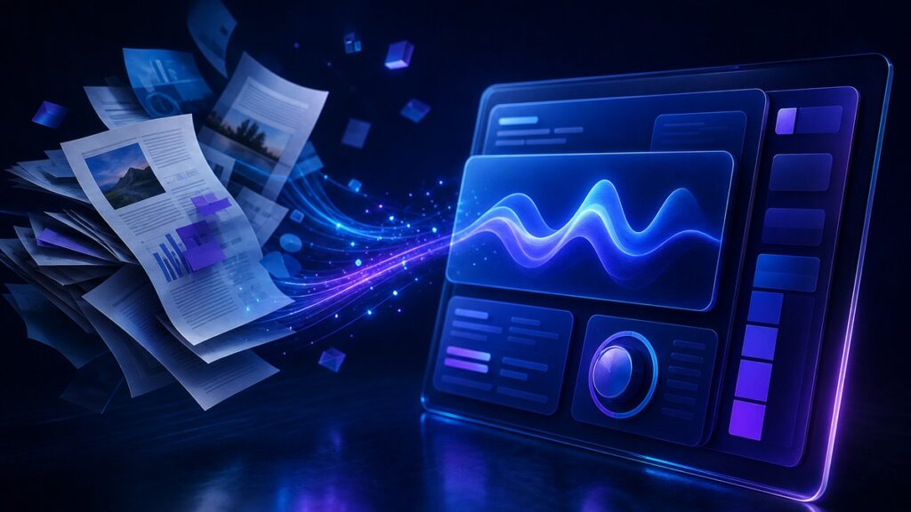Thematic illustration for AI Prompt for Drafting a Brand Voice Guide from Existing Marketing Materials