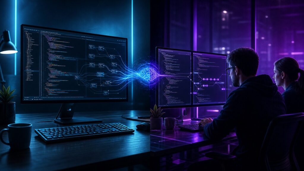Editorial illustration for Cursor vs GitHub Copilot: Which AI Coding Tool Fits Your Workflow?
