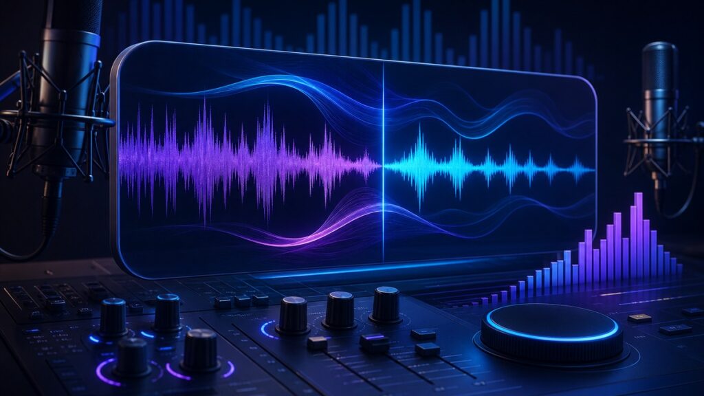 Thematic illustration for AI Prompt for Cleaning Up Podcast Audio With Consistent Voice, Noise, and Levels