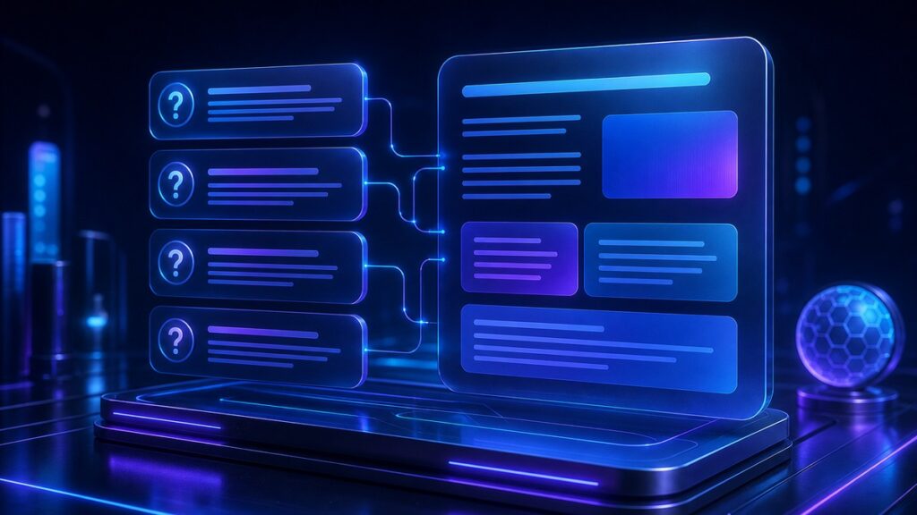 Thematic illustration for AI Prompt for Drafting a Professional FAQ Page From Product or Service Details