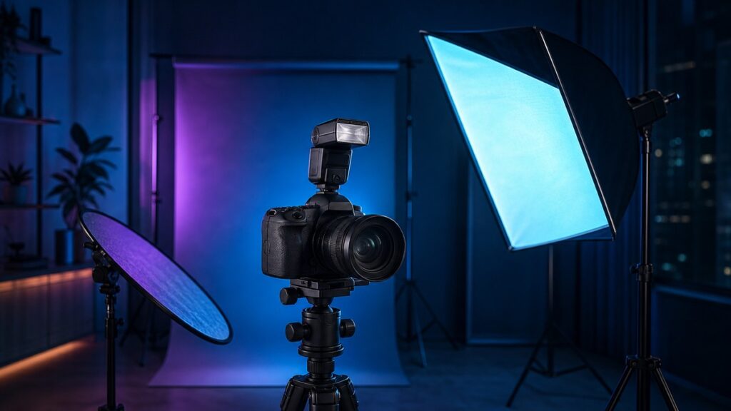 Thematic illustration for Natural-Looking Flash Photography Lighting Plan for Indoor Portraits