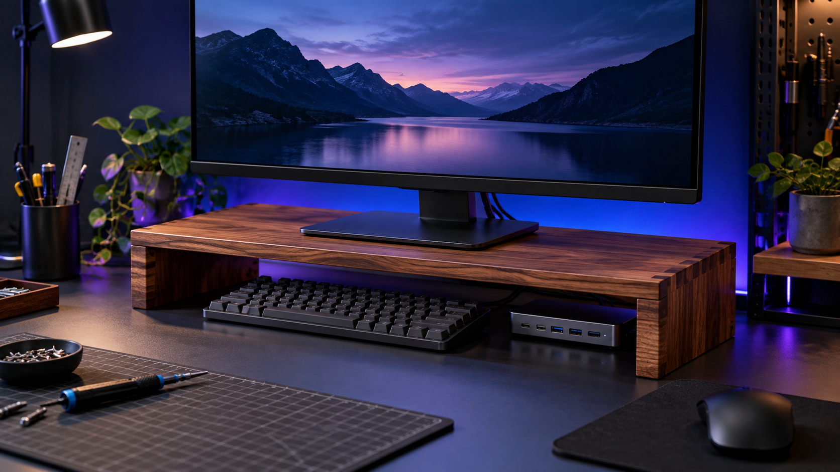 Concept visualization of Smart Monitor Riser; physical build unverified