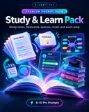 Study & Learn Pack premium prompt pack cover