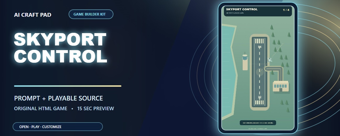 skyport control game builder colorful gameplay preview