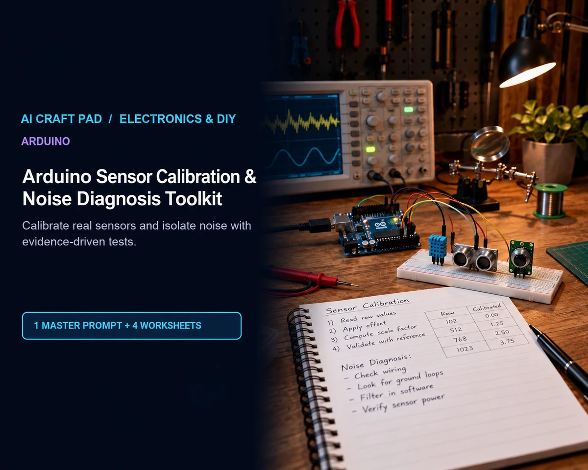 Arduino Sensor Calibration & Noise Diagnosis Toolkit cover